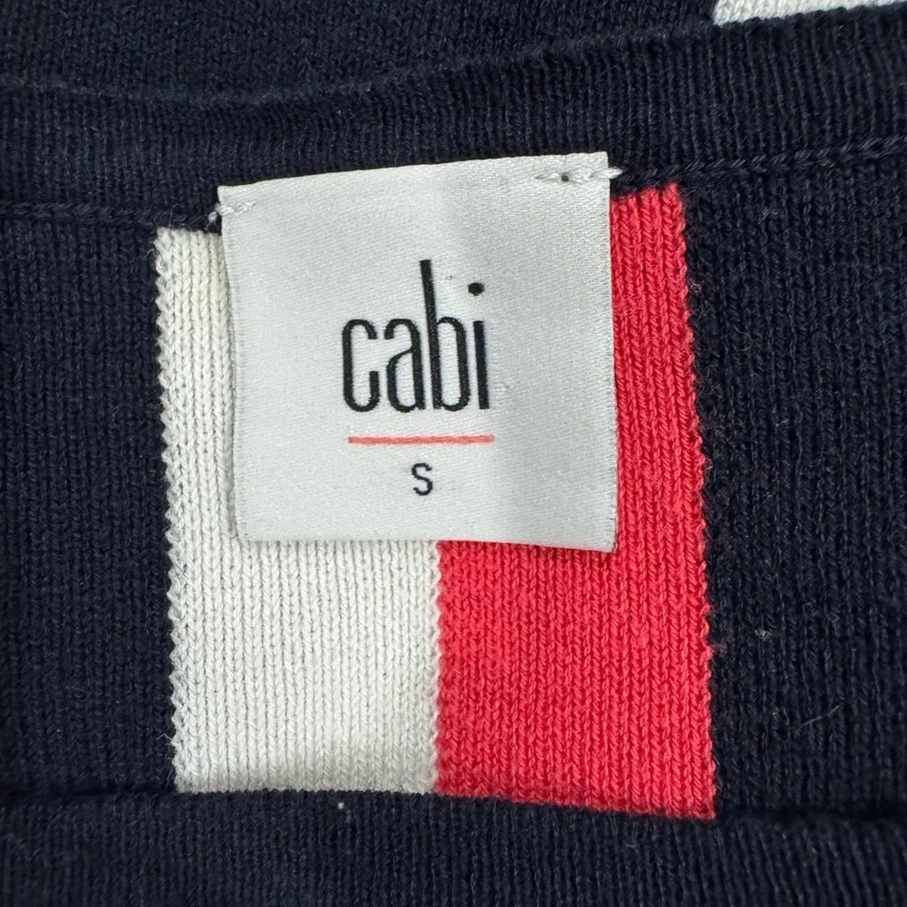 CAbi Navy Short Sleeve Tee Casual Essential